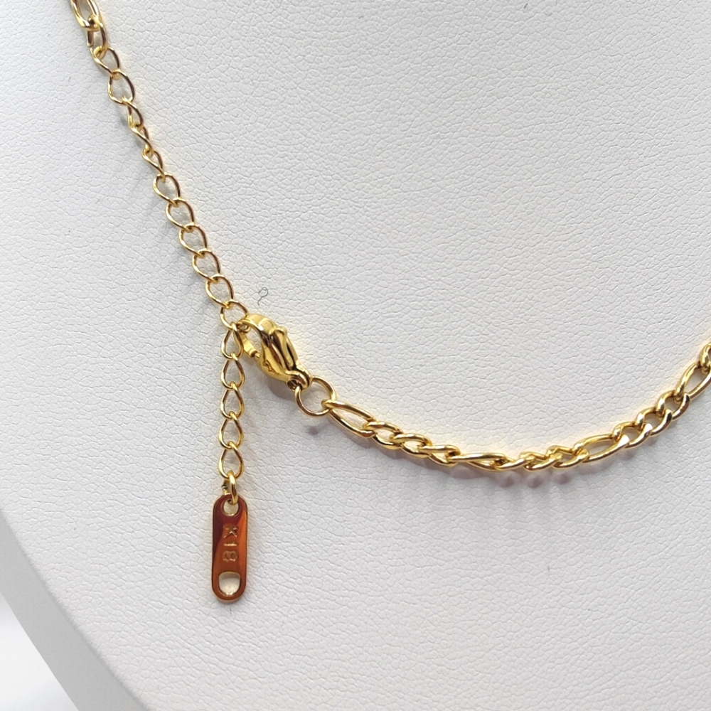 18k Gold Filled Necklace with Green Jade Pendant - Picture 7 of 10